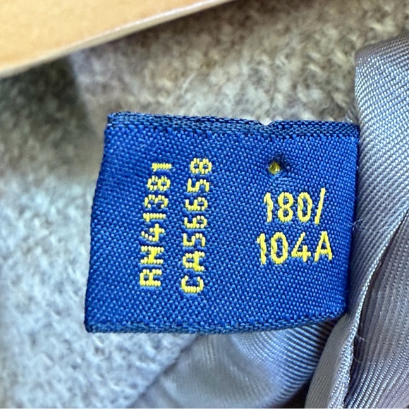 Polo Ralph Lauren Wool‎ Silk Blend Blazer Jacket Beige Tweed Size 12 - Picture 14 of 14